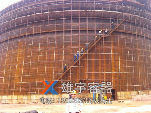 公司領(lǐng)導(dǎo)考察大型儲罐